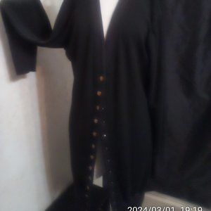 Brand-new never used Long button up black sweatshirt